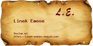 Linek Emese névjegykártya