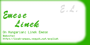 emese linek business card